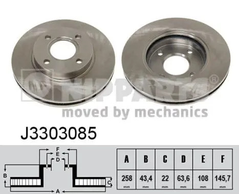 Brake disc internally - 2x,
