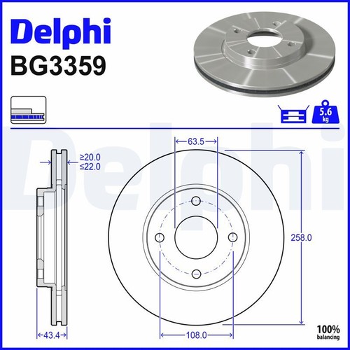 Brake disc delphi - disc, for
