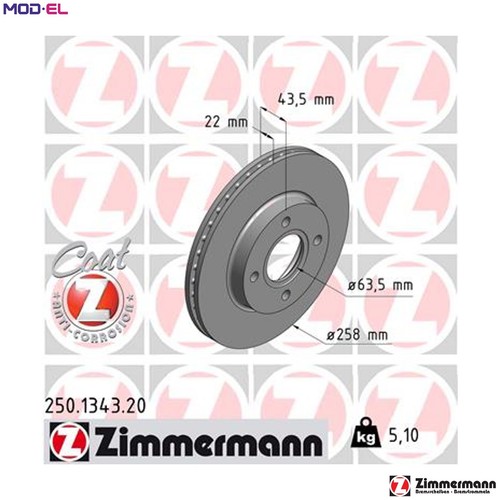 Brake disc 250 - disc, 250.1343.20